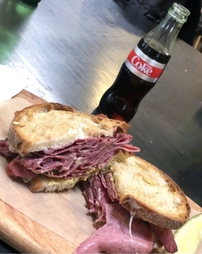 Order Johnny Pastrami Sandwich food online from The Cheese Shop store, Costa Mesa on bringmethat.com