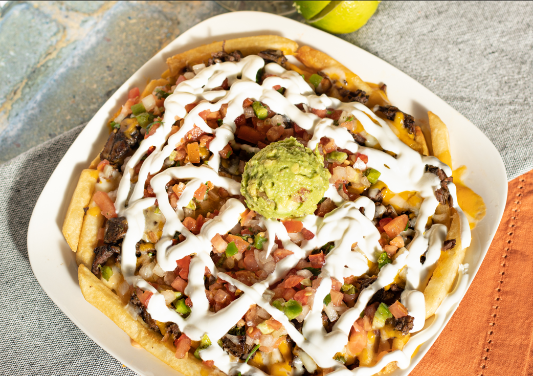 Order Asada Fries  food online from Chelinos Mexican Restaurant store, Oklahoma City on bringmethat.com