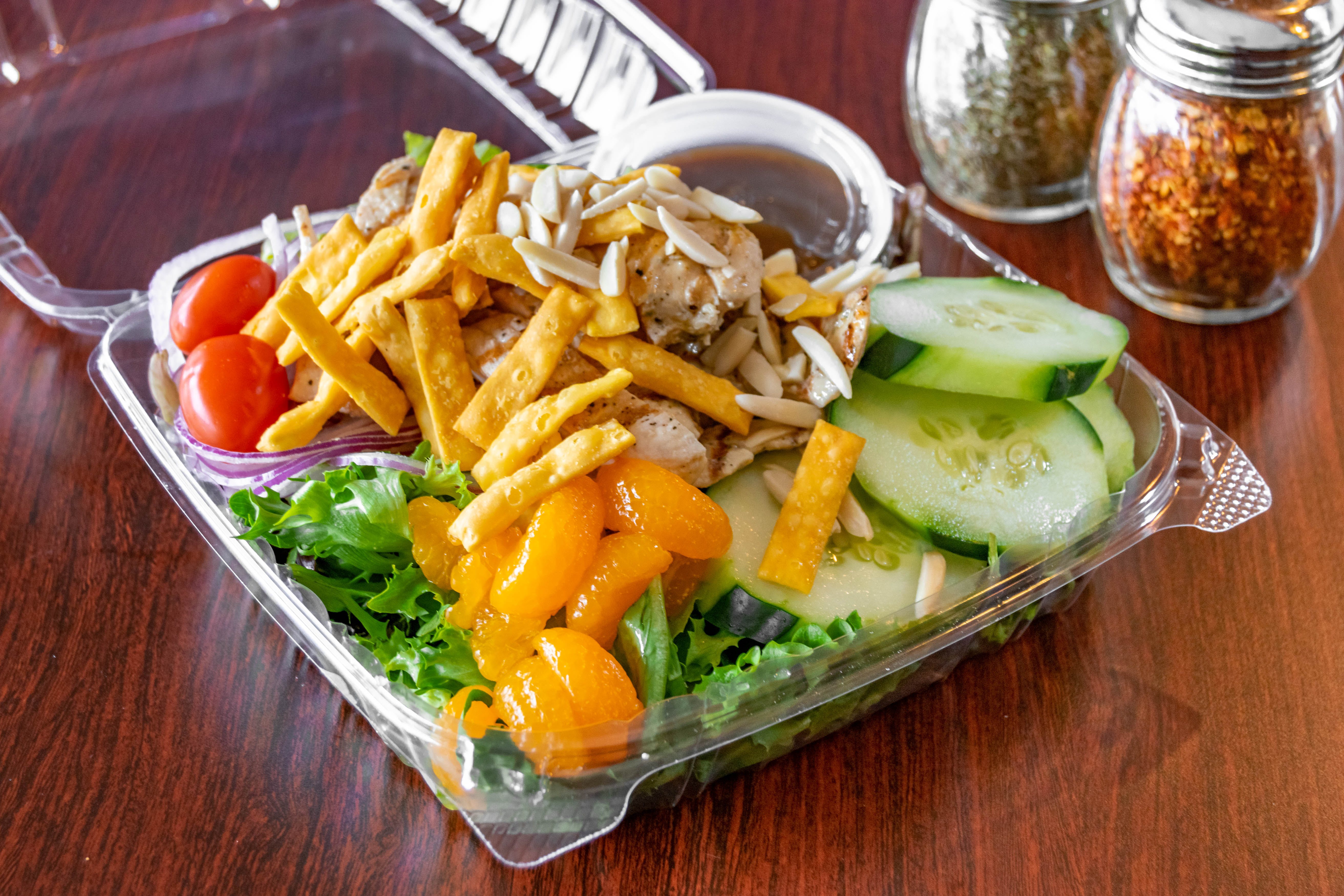 Order Oriental Chicken Salad - Salads food online from Mondo Pizza store, Randolph on bringmethat.com