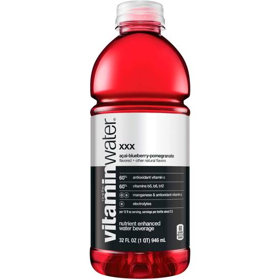Order Vitaminwater XXX Electrolyte Enhanced Water with Vitamins Acai Blueberry Pomegranate Drink food online from Deerings Market store, Traverse City on bringmethat.com