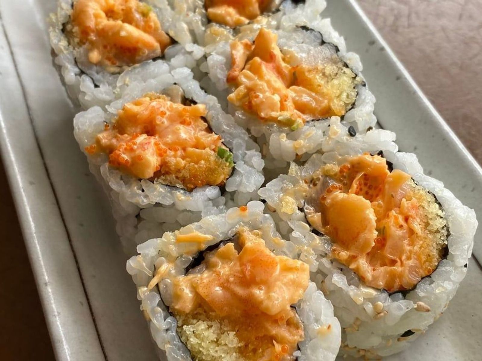 Order Spicy Crunchy Ebi food online from Sushi Aoi store, Washington on bringmethat.com