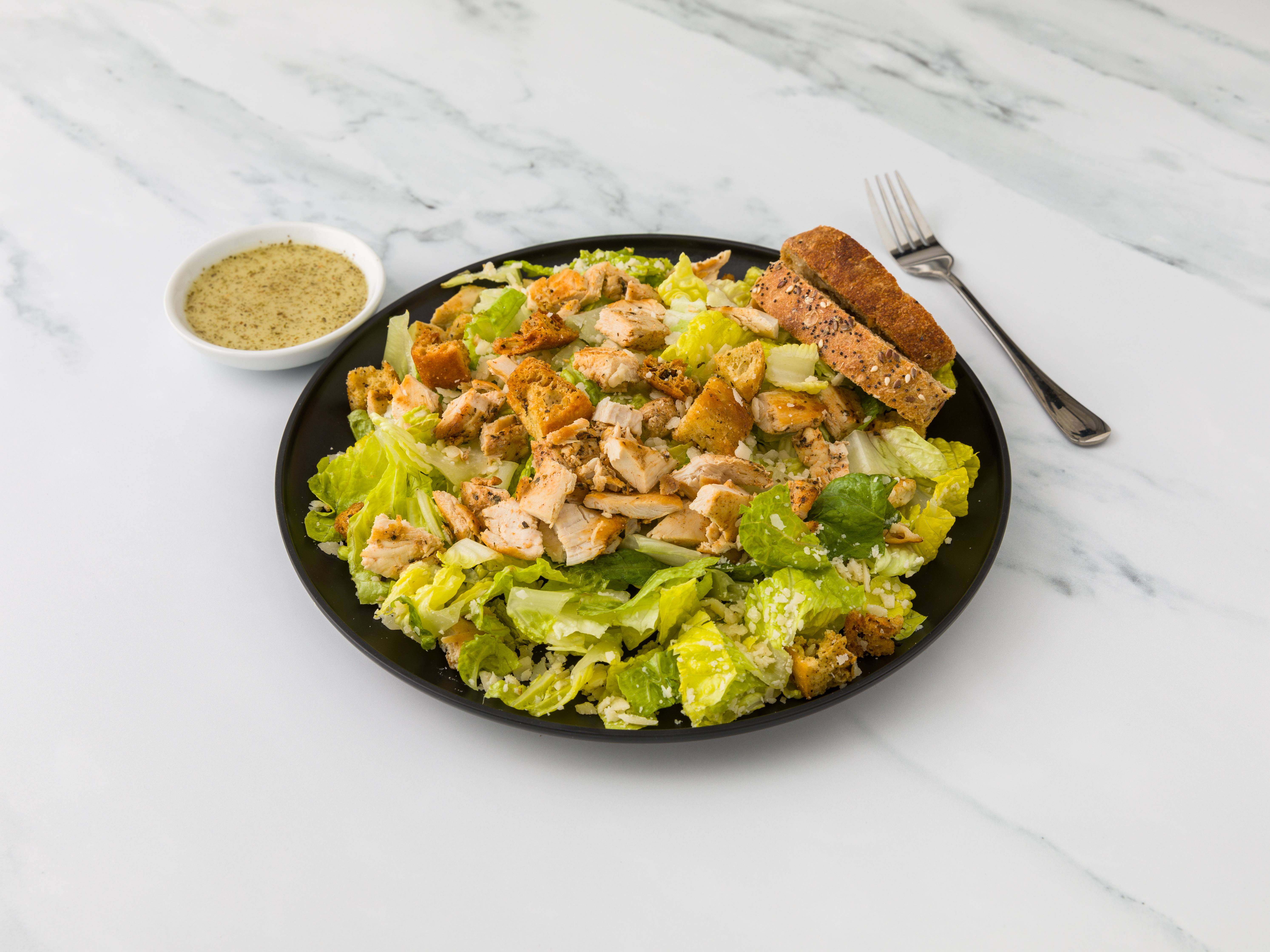 Order Chicken Caesar Salad food online from Macchiato Espresso Bar store, New York on bringmethat.com