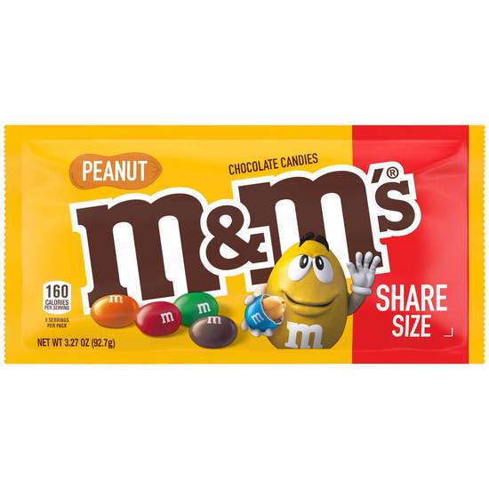 Order M&M Peanuts Share Size food online from IV Deli Mart store, Goleta on bringmethat.com