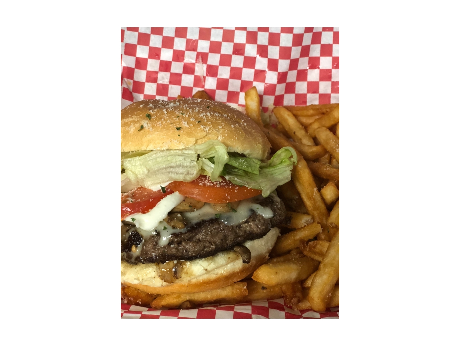 Order Swiss Mushroom Burger food online from The Pizza Cutters store, Syracuse on bringmethat.com