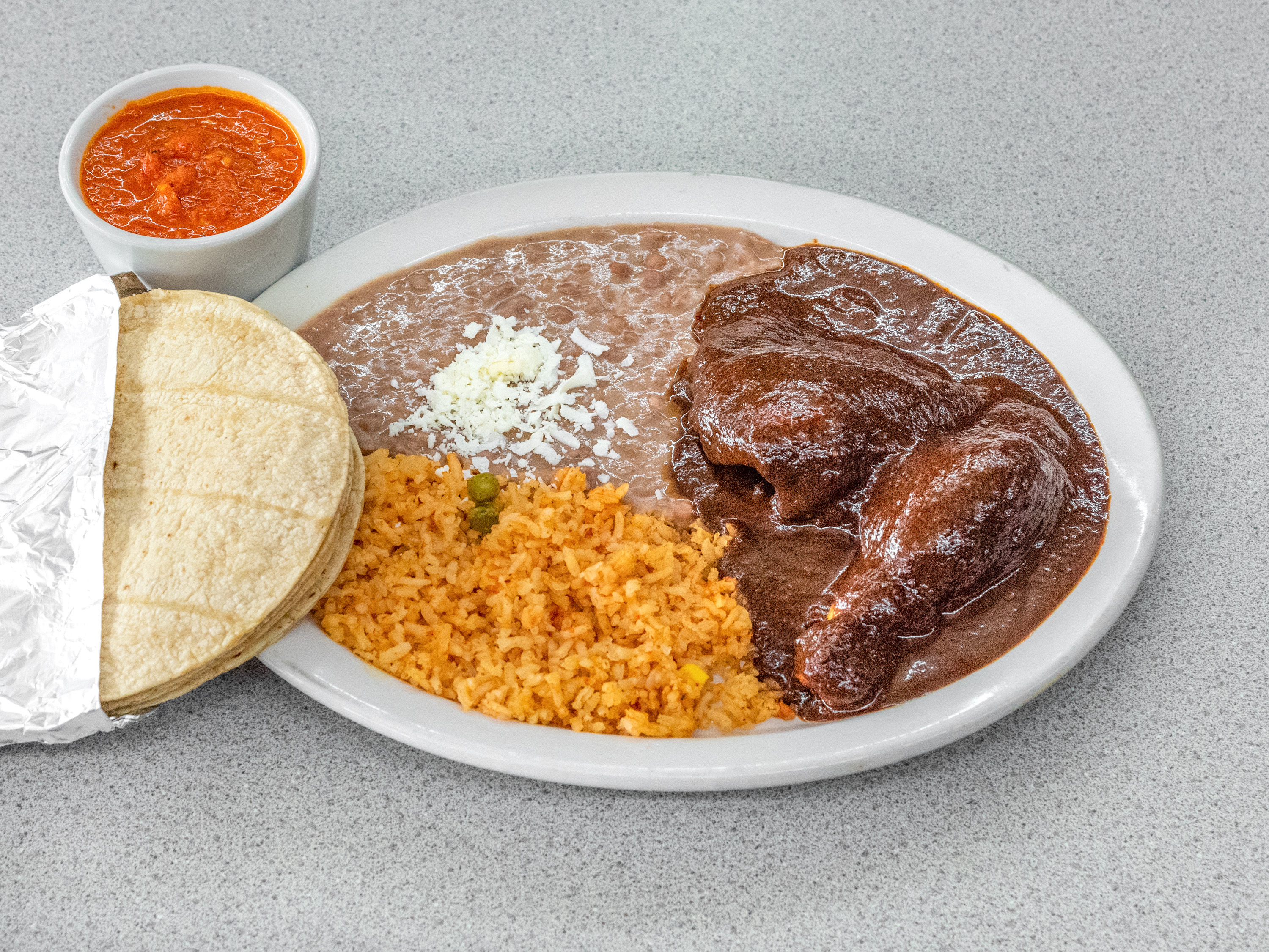 Order 2pz Pollo With Mole food online from Luna Mexican Rotiserrie store, Louisville on bringmethat.com