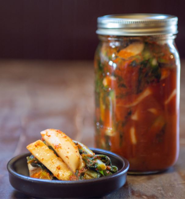 Order Young Radish Kimchi 총각 김치 food online from Pyeong Chang Tofu store, Oakland on bringmethat.com