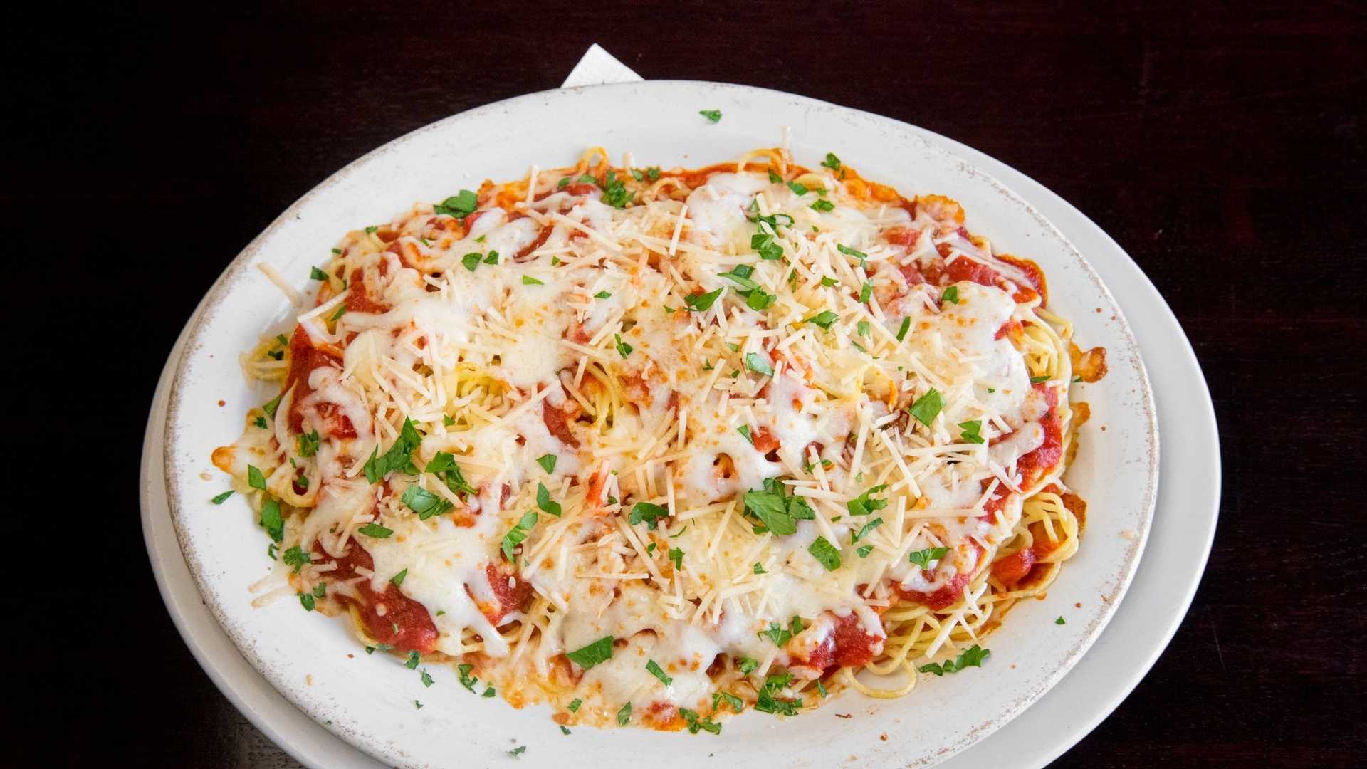 Order Baked Spaghetti food online from Soprano's Pizza & Pasta store, Seattle on bringmethat.com