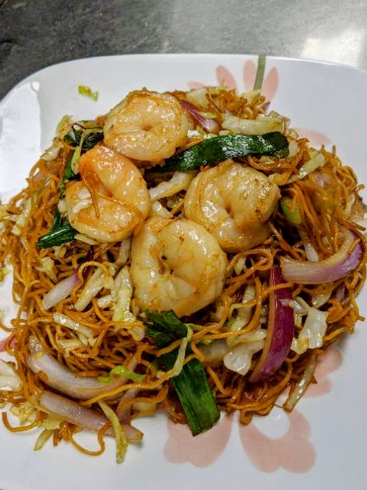 Order 109. Shrimp Chow Mein food online from Kirin Chinese Restaurant store, Mountain View on bringmethat.com
