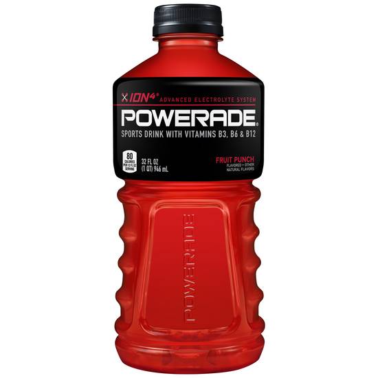 Order Powerade Ion4 Sports Drink Fruit Punch food online from Deerings Market store, Traverse City on bringmethat.com
