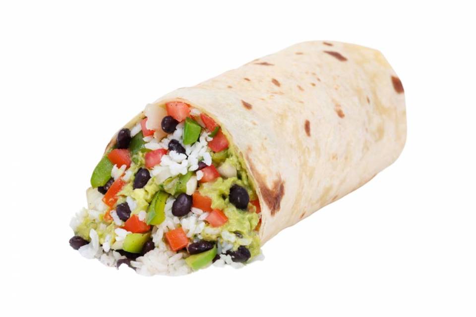 Order Vegetarian Burrito [V] food online from Chronic Tacos store, Corona Del Mar on bringmethat.com