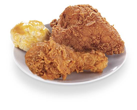 Order 2 Pieces Chicken and Biscuit food online from Krispy Krunchy Chicken store, Snoqualmie on bringmethat.com