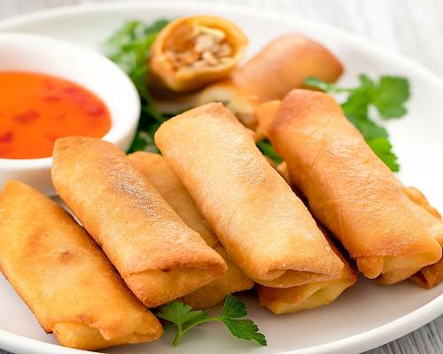 Order Vegetable Egg Roll (4pcs)  food online from Sushi Factory store, Azusa on bringmethat.com