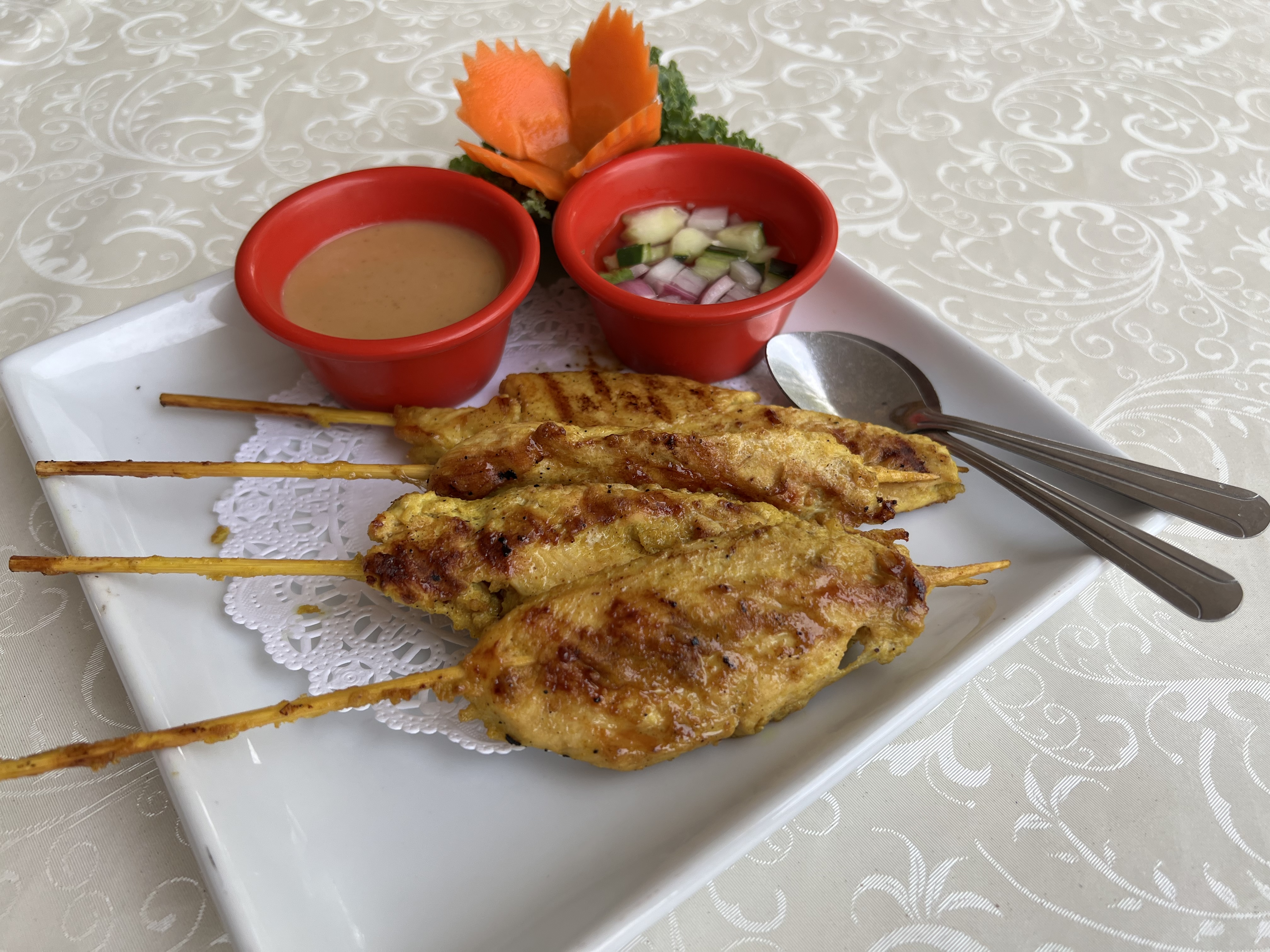 Order Chicken Satay food online from Esarnthai Restaurant store, Houston on bringmethat.com