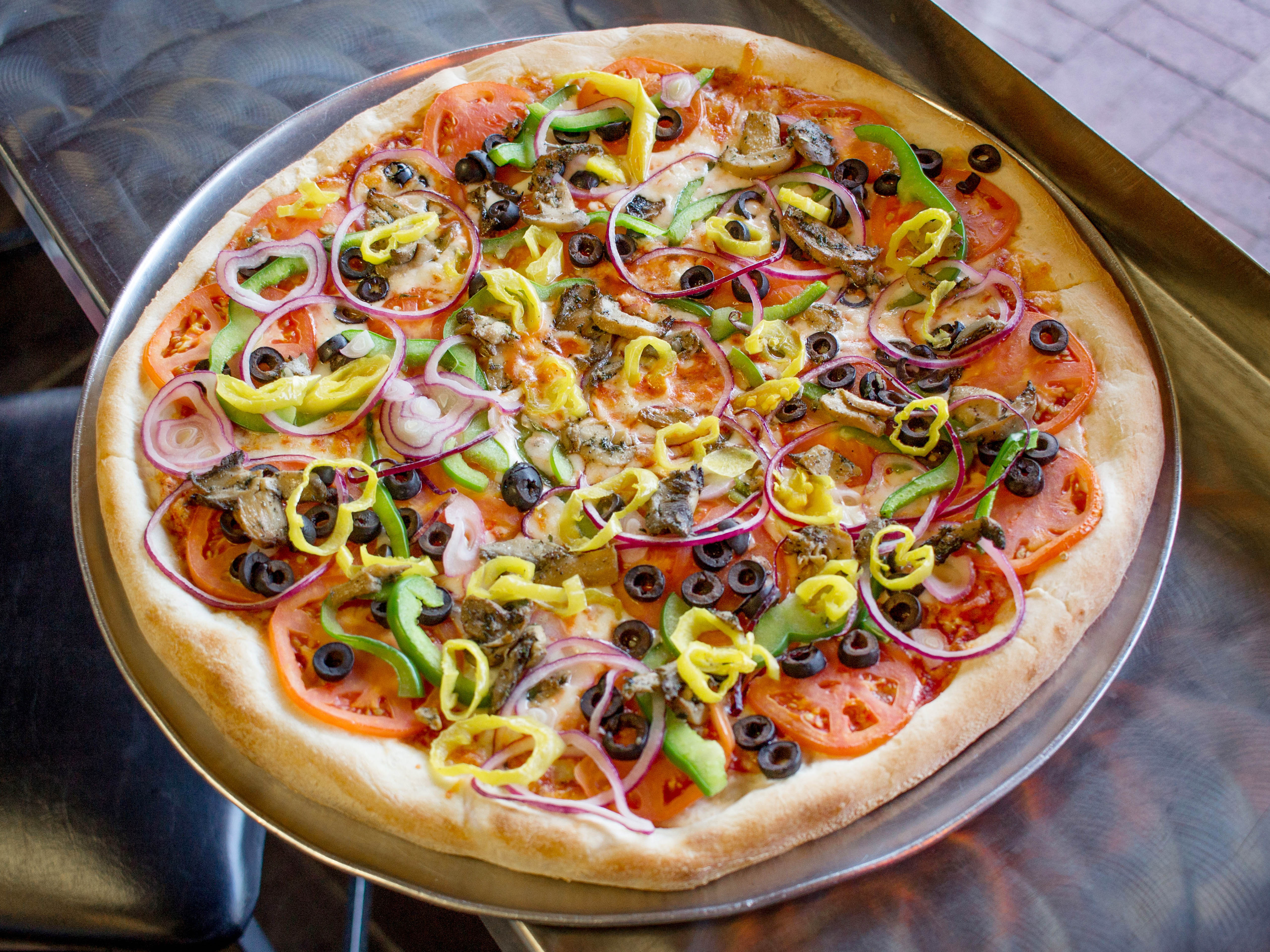 Order Veggie Piiza food online from Italian Village Pizza store, Pittsburgh on bringmethat.com