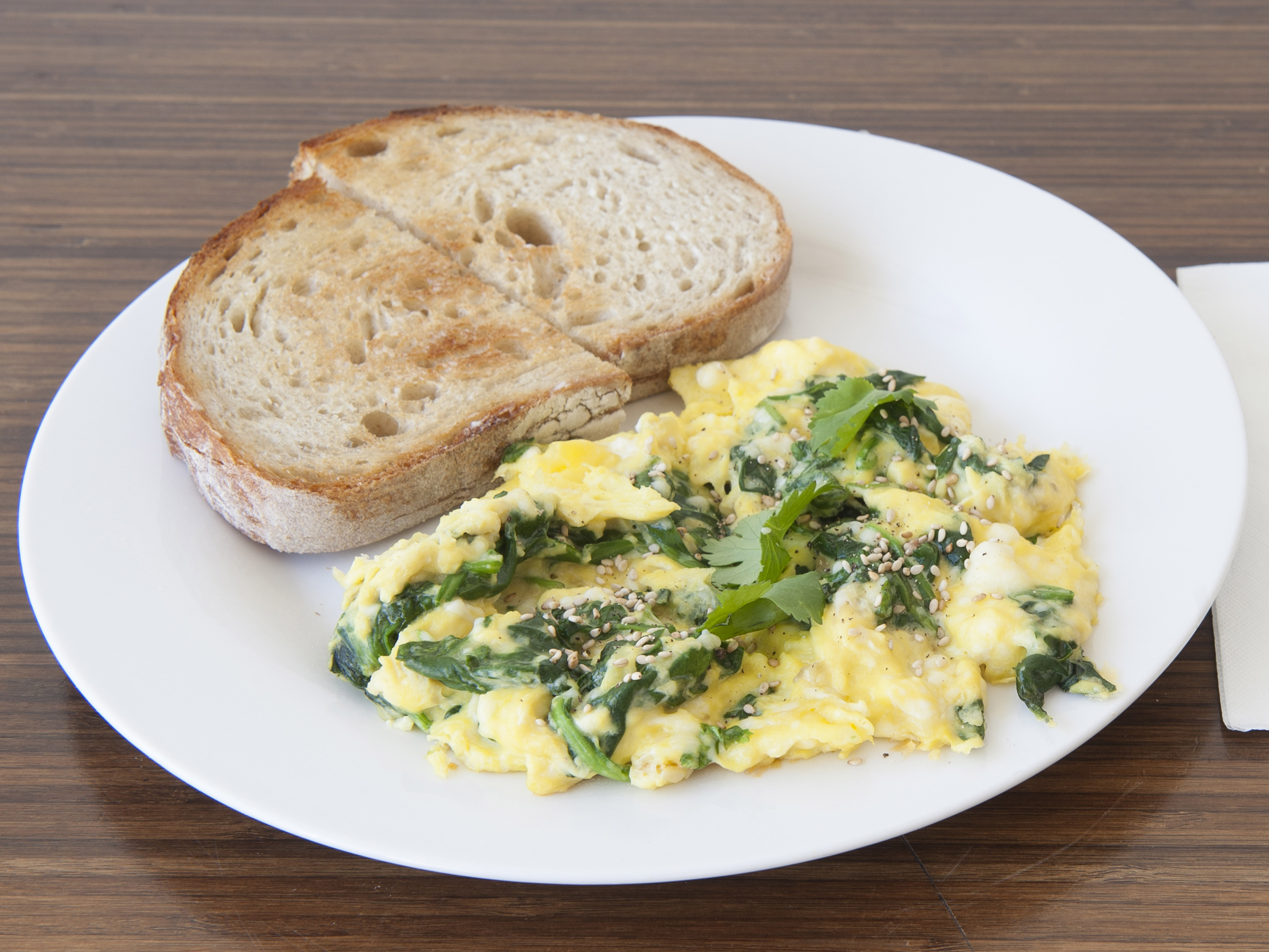 Order Ginger Spinach Scramble food online from Cow store, Los Angeles on bringmethat.com