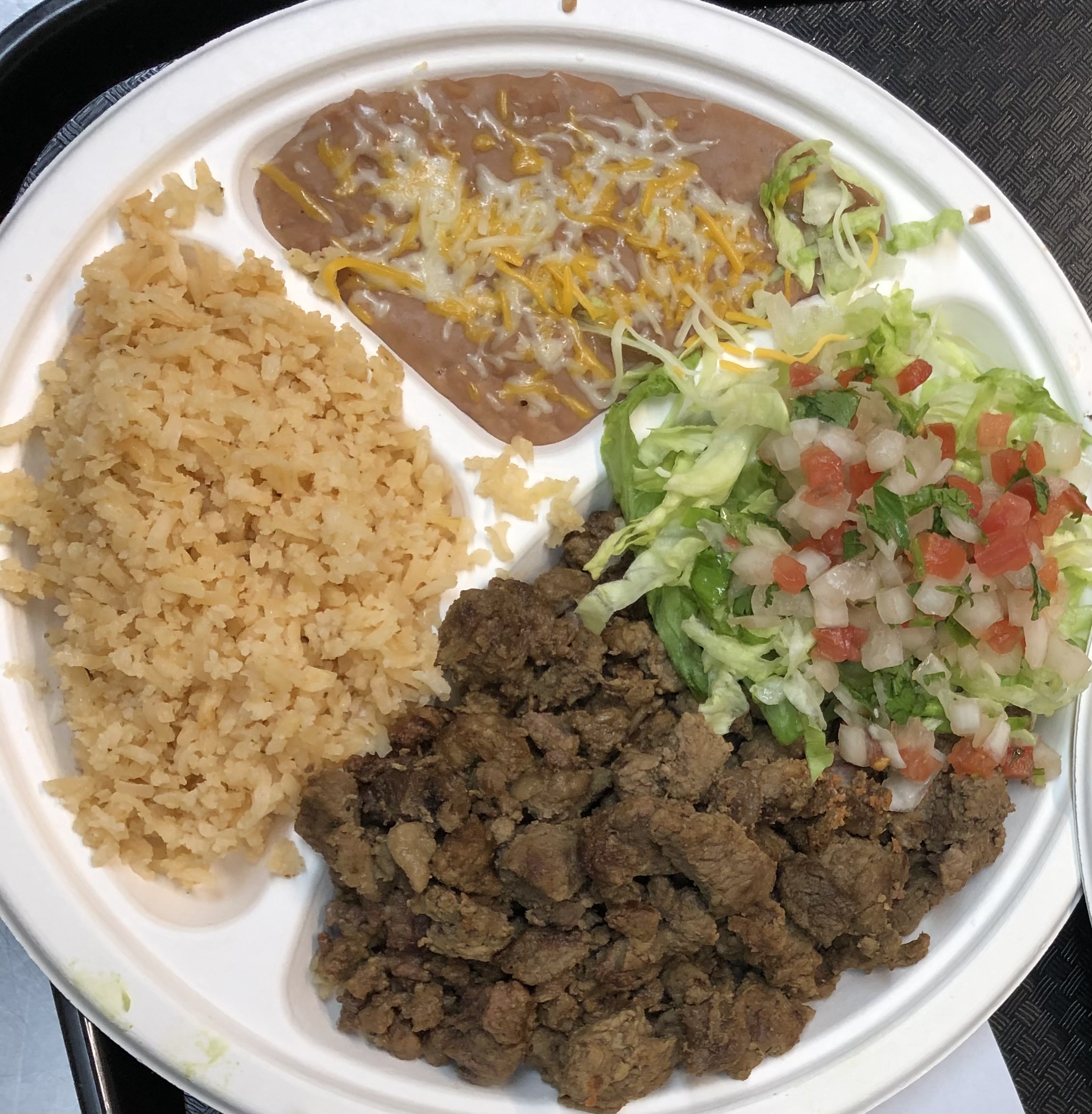 Order Carne Asada Combination Plate food online from Papis Tacos And More store, Radcliff on bringmethat.com