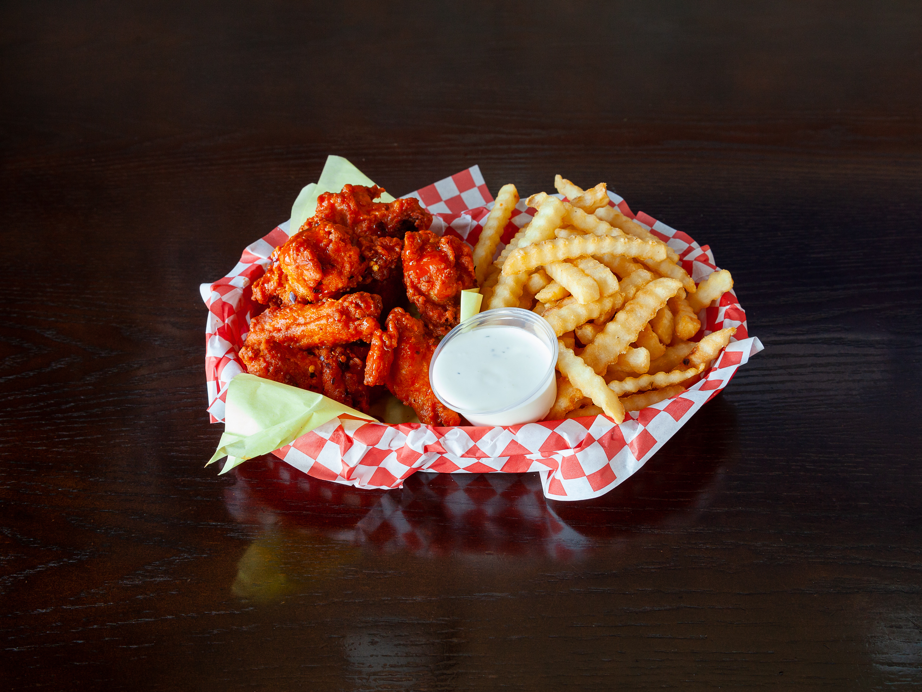 Order Hot Wings and Fries food online from Burger Madness Seattle store, Seattle on bringmethat.com