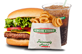 Order Single Deluxe Hamburger Combo food online from Burger Street 14 store, Hurst on bringmethat.com