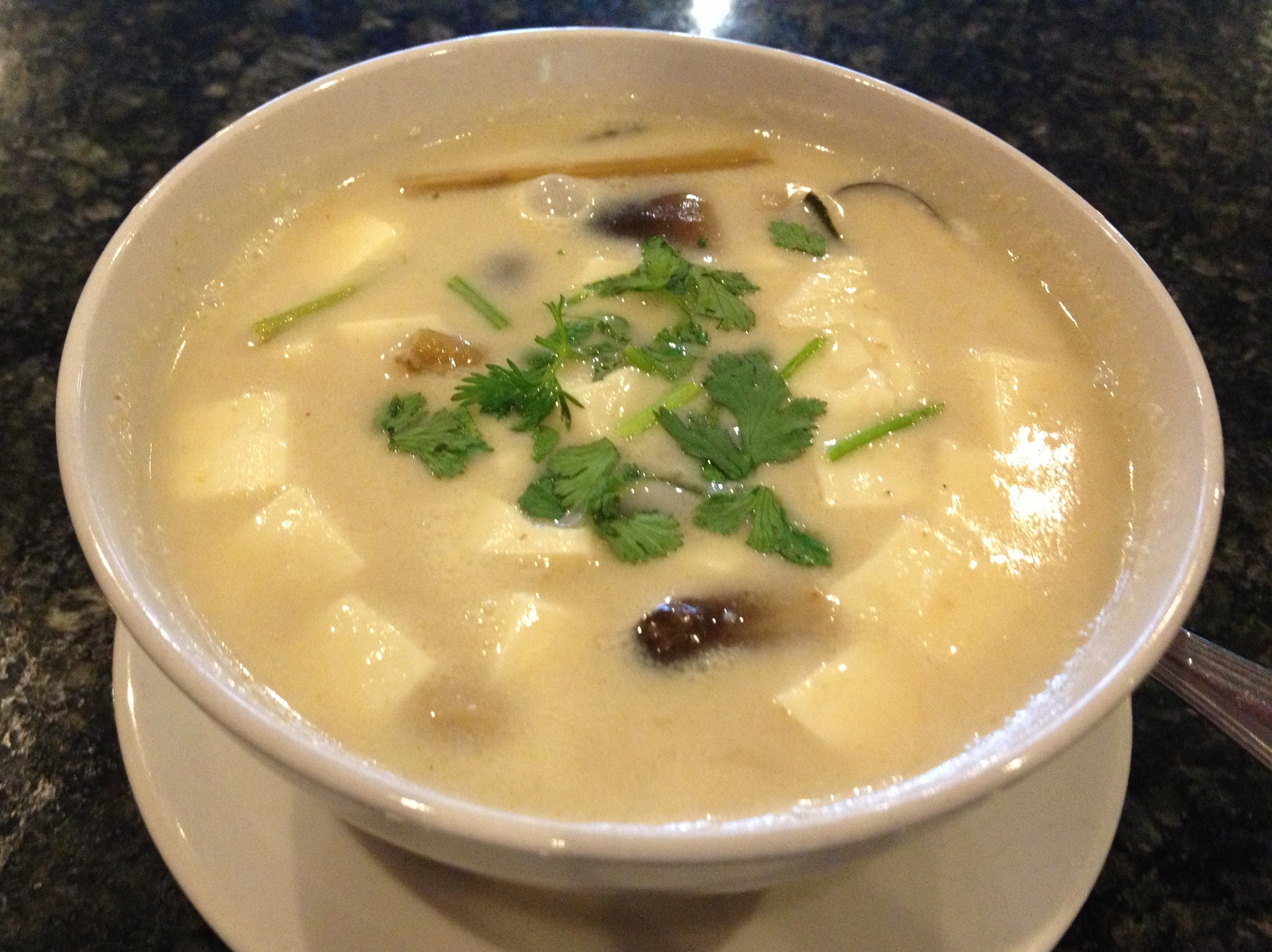 Order SP6. Tom Kha Chicken Soup food online from Thai Chalurn store, San Antonio on bringmethat.com