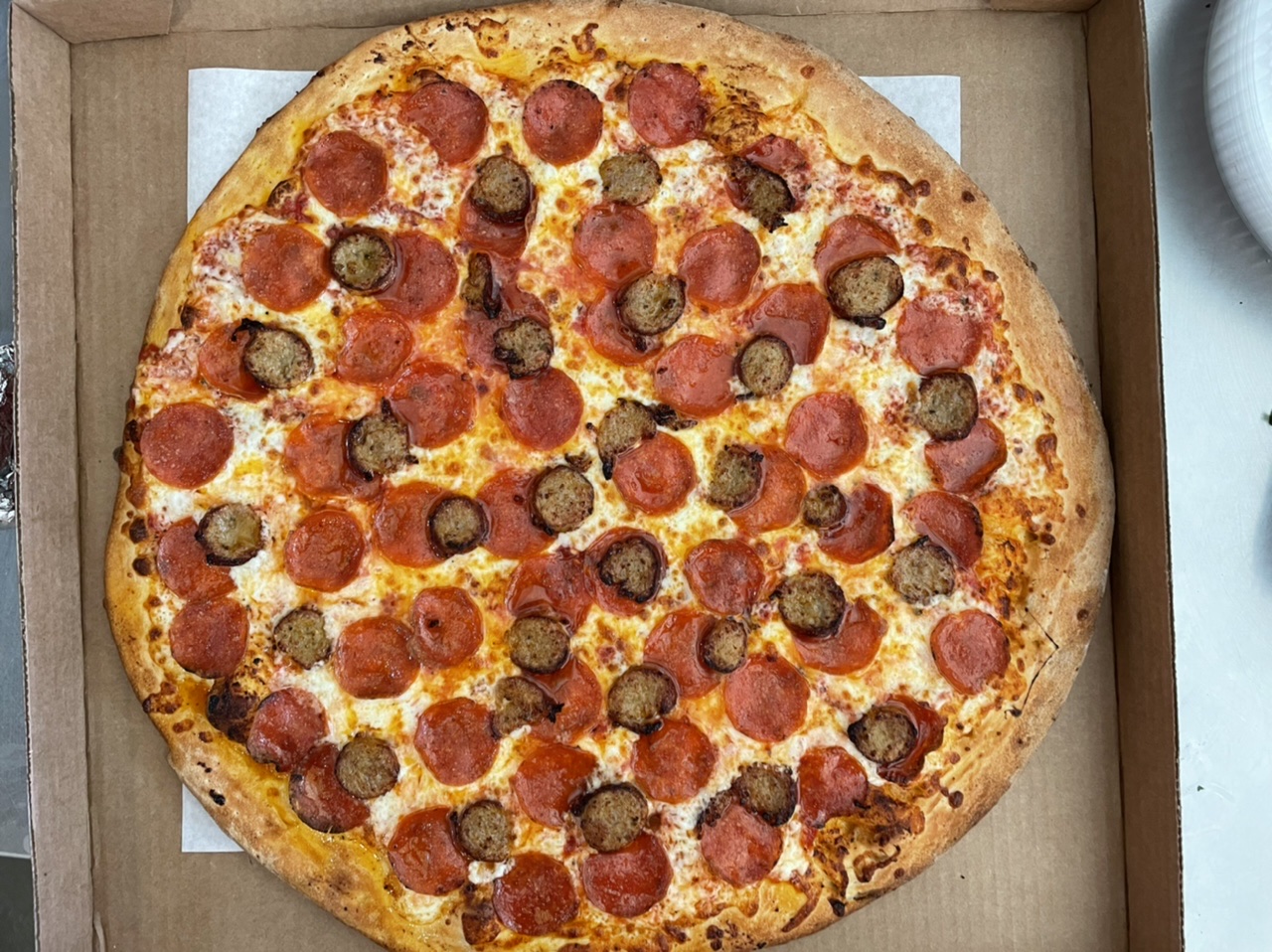 Order Medium 2 Topping Pizza and 12 Wings Deal food online from Cafe Bambino's store, Pasadena on bringmethat.com