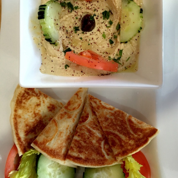 Order Hummus with pita bread food online from Mediterranean Grill store, Bellevue on bringmethat.com