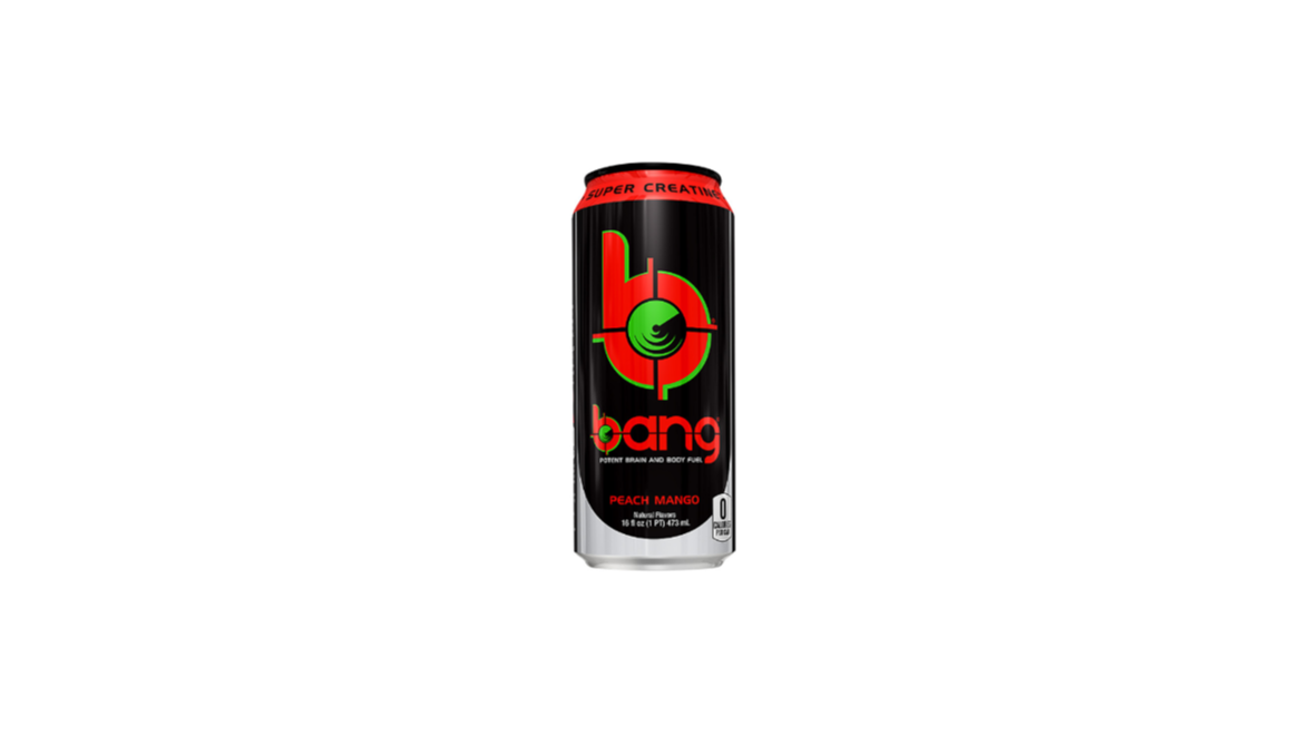 Order Bang Peach Mango 16 oz food online from Rebel store, Campbell on bringmethat.com