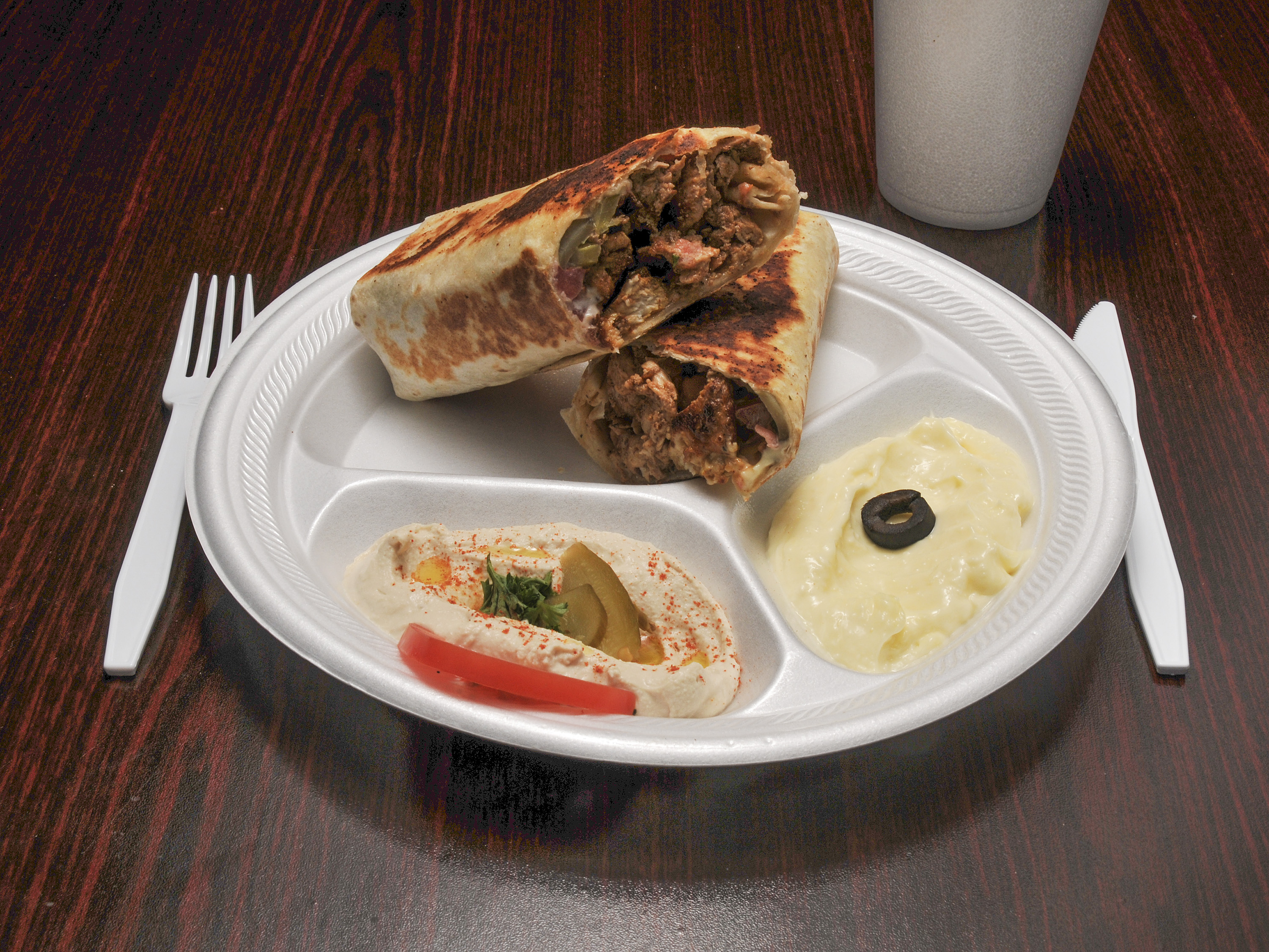 Order Shawarma Sandwich food online from Checkers pizza store, Raleigh on bringmethat.com