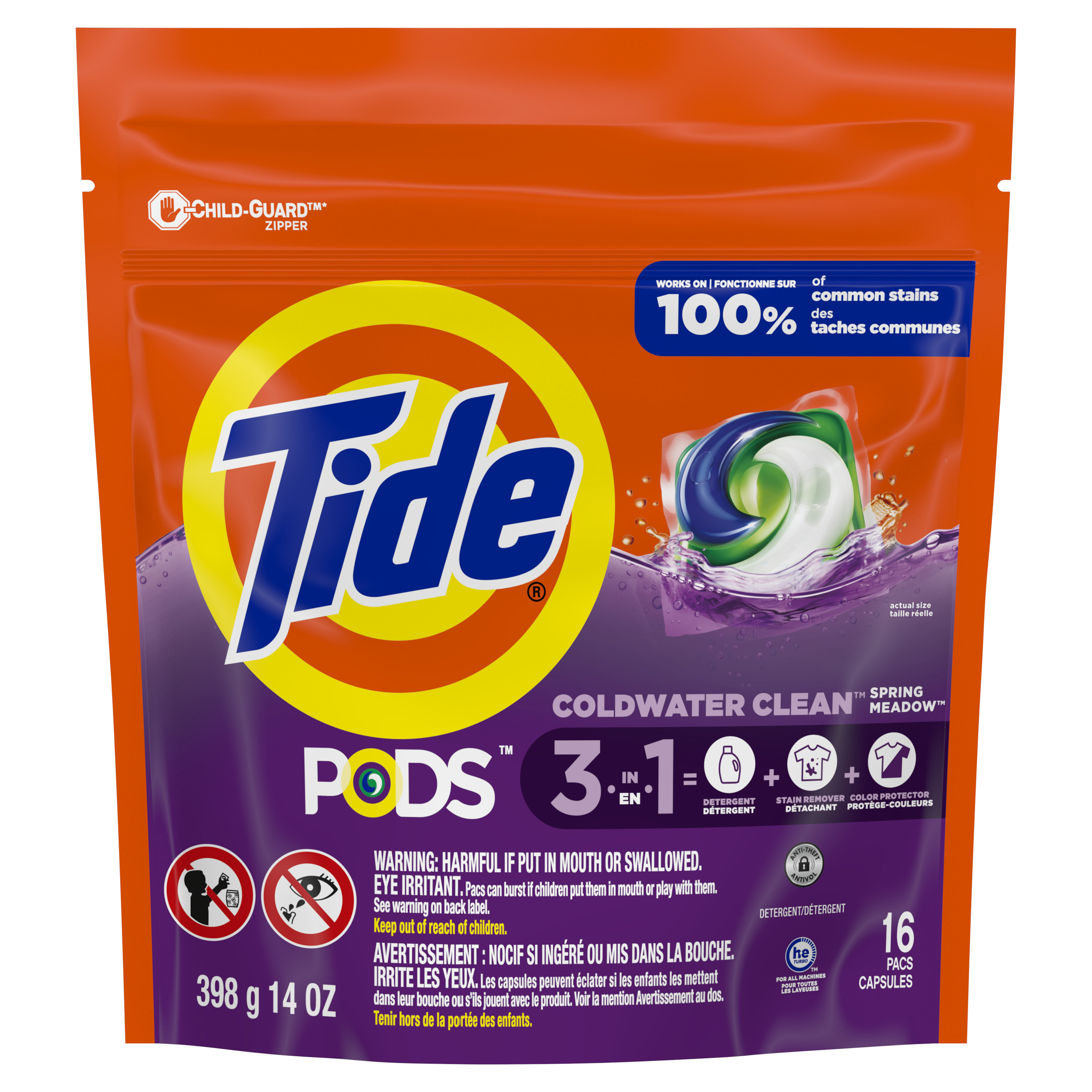 Order Tide Pods Liquid Laundry Detergent Pacs, Spring Meadow - 16 ct food online from Rite Aid store, Aston on bringmethat.com