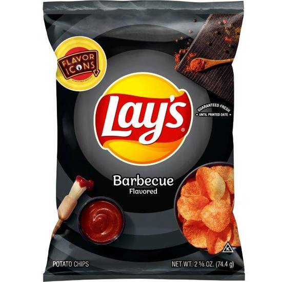 Order Lay's Potato Chips BBQ (2.625 oz) food online from Rite Aid store, Eugene on bringmethat.com