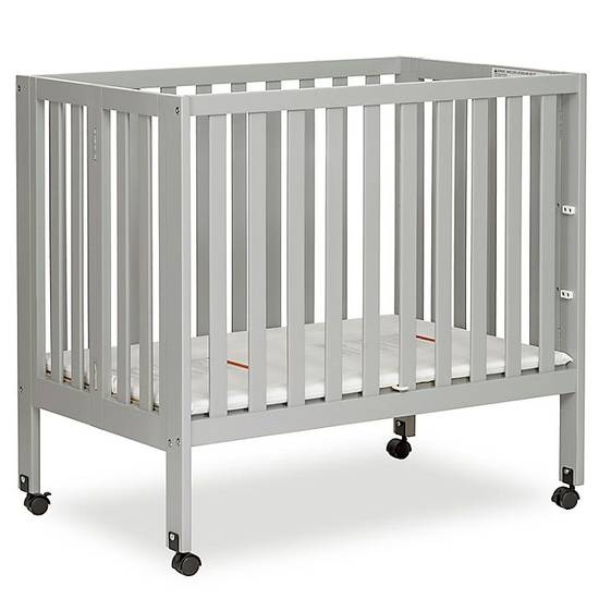 Order Dream On Me Jett Mini Portable Folding Crib in Pebble Grey food online from Bed Bath & Beyond store, Lancaster on bringmethat.com