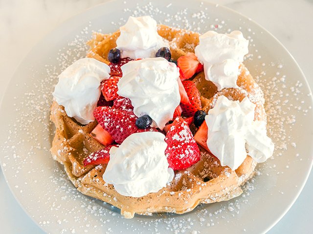 Order Stuffed Belgian Waffle food online from Great American Diner Bar store, Seattle on bringmethat.com