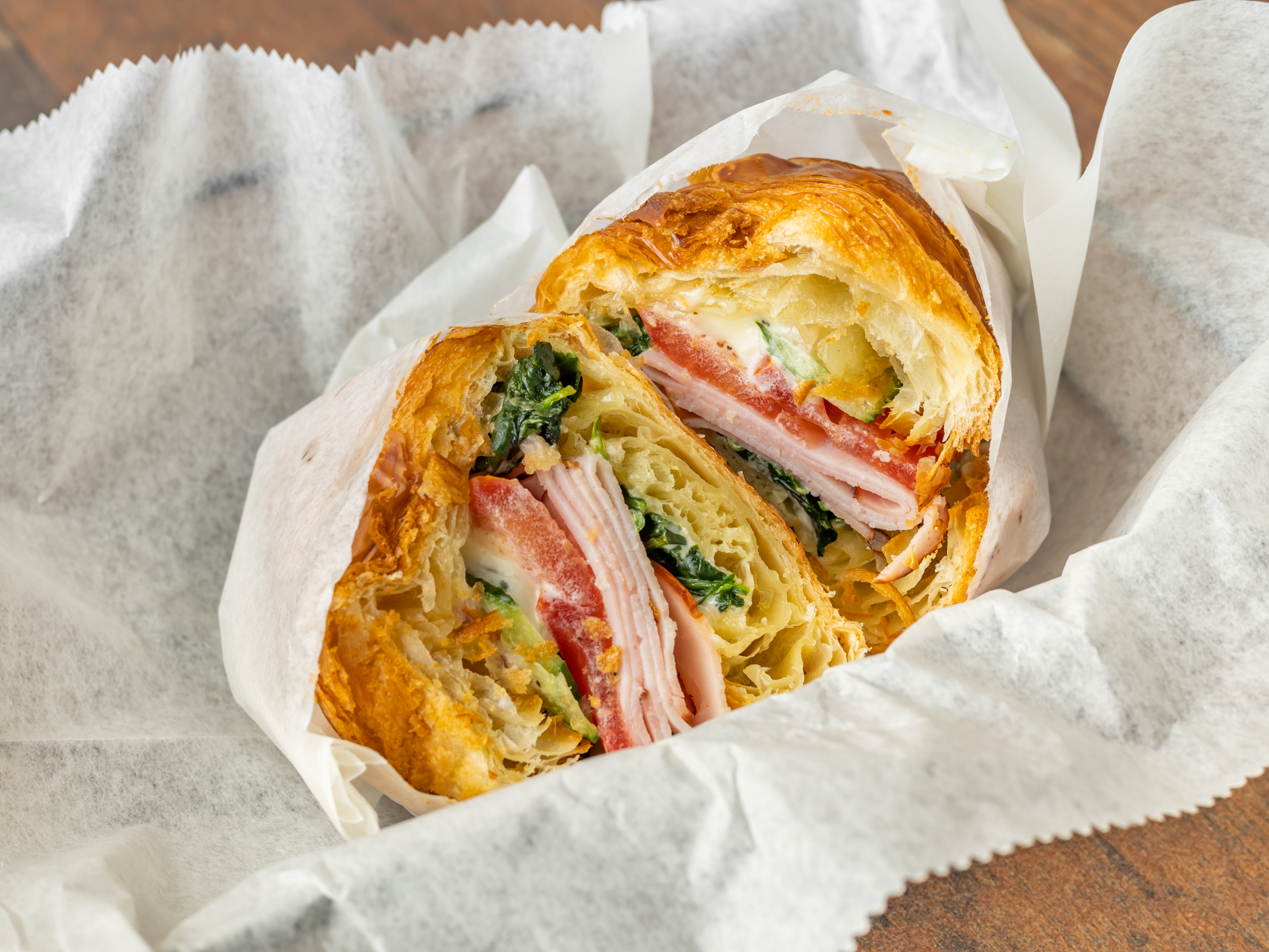 Order Ham & Veggie Croissant food online from Early store, New York on bringmethat.com