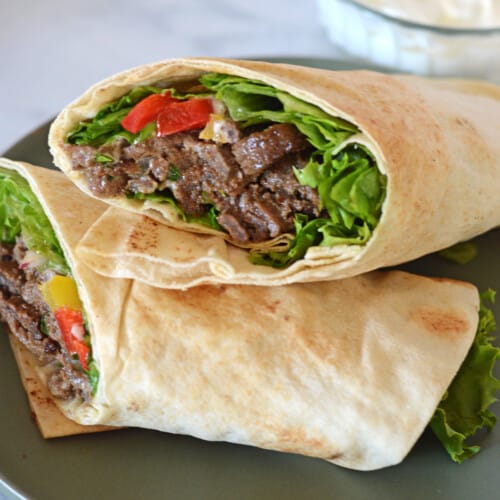 Order Meat Shawarma Sandwich food online from Nour Cafe store, Revere on bringmethat.com