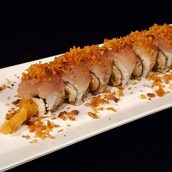 Order Spicy Albacore Crunch Roll food online from Ichiban Sushi & Bar store, Canyon Country on bringmethat.com