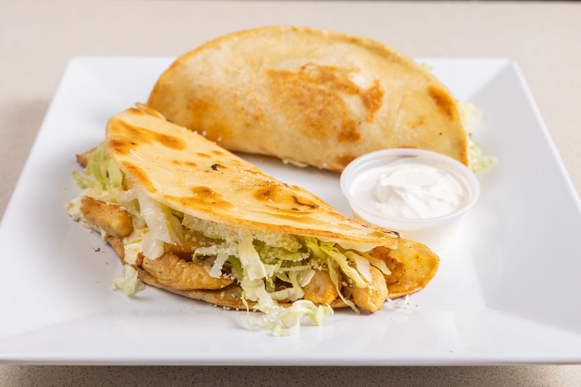 Order Veggie Quesadillas (2 Pieces) food online from Homemade Taqueria store, Brooklyn on bringmethat.com