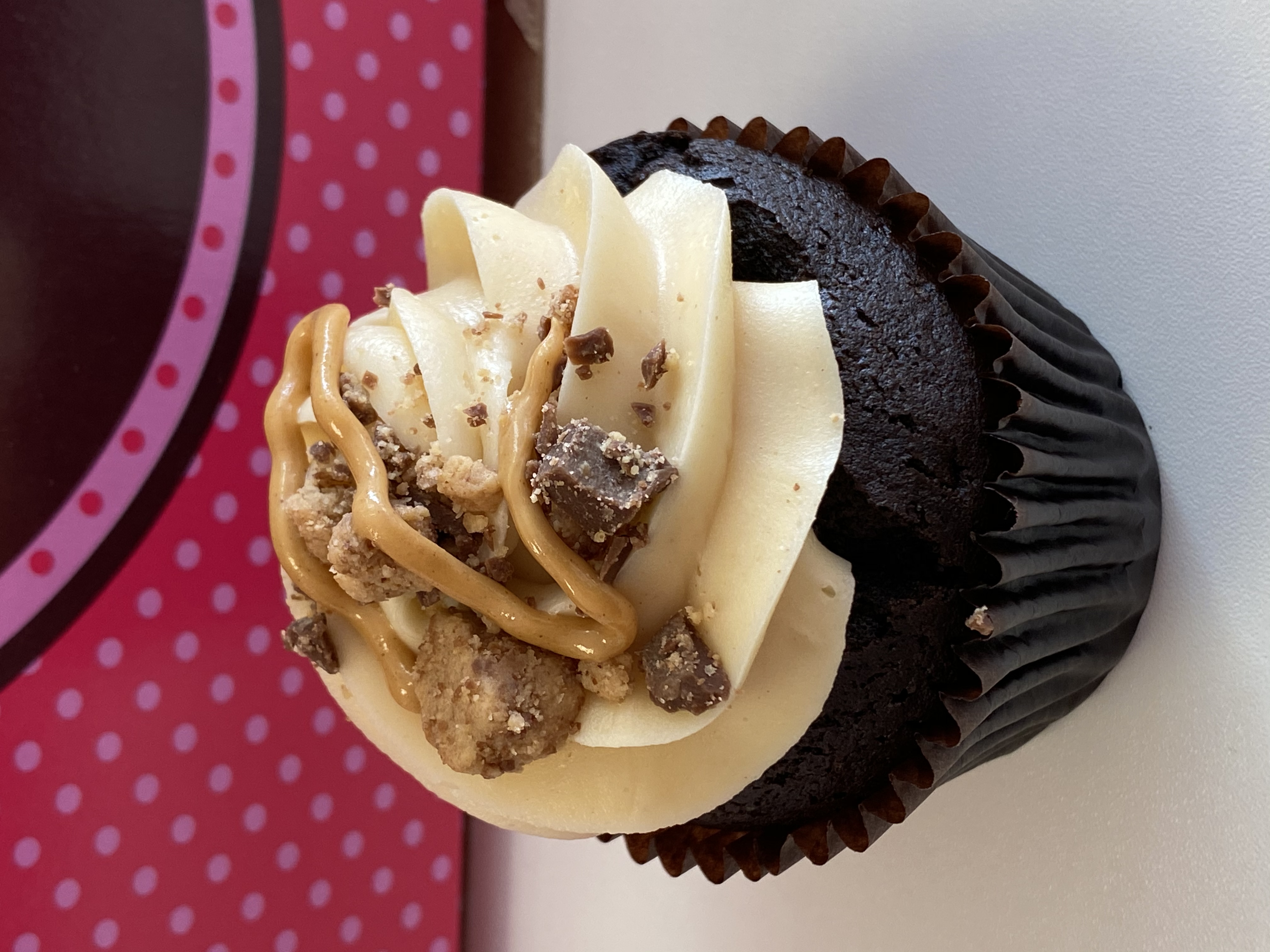 Order Peanut Butter Cup Gluten Free Friendly Cupcake food online from Smallcakes store, Richmond on bringmethat.com