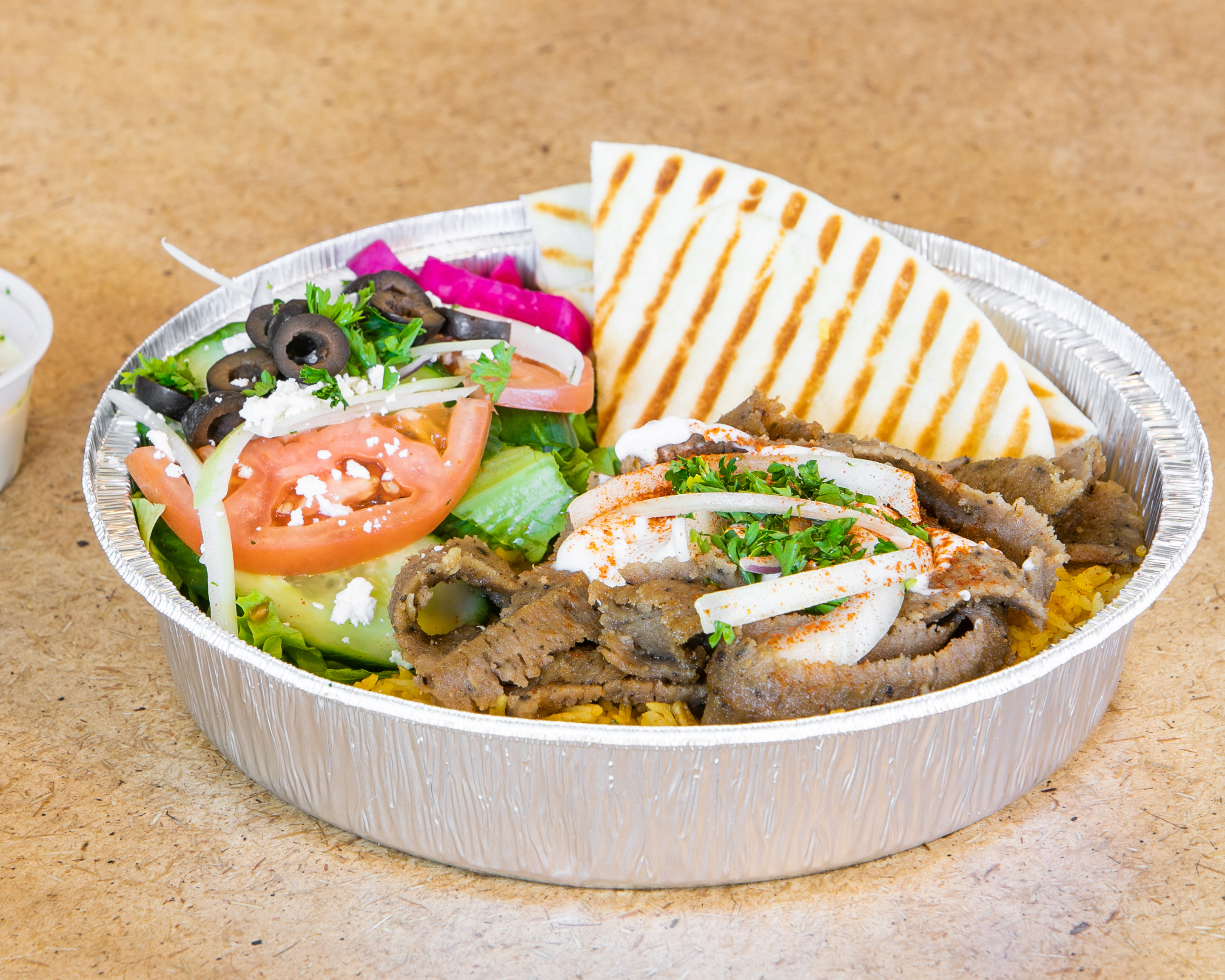 Order Gyro Plate food online from Stop-N-Go Gyros store, Fort Worth on bringmethat.com