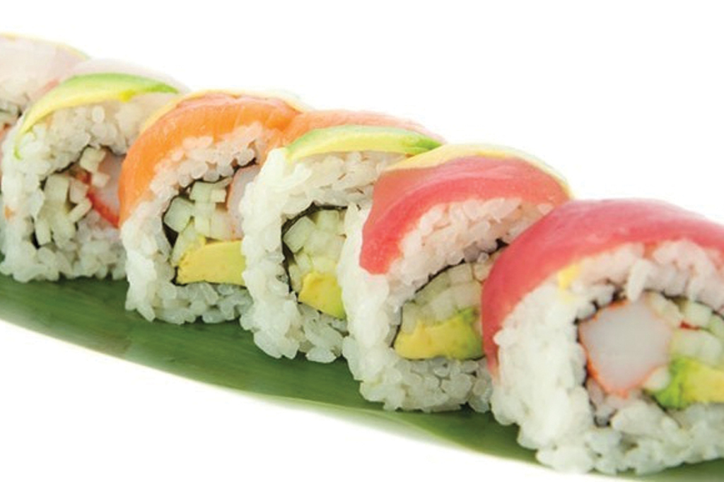 Order Rainbow Roll food online from Toro Sushi Bar store, Montclair on bringmethat.com