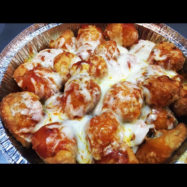 Order Fried Dough with Sauce and Cheese food online from Husky Pizza store, Coventry on bringmethat.com