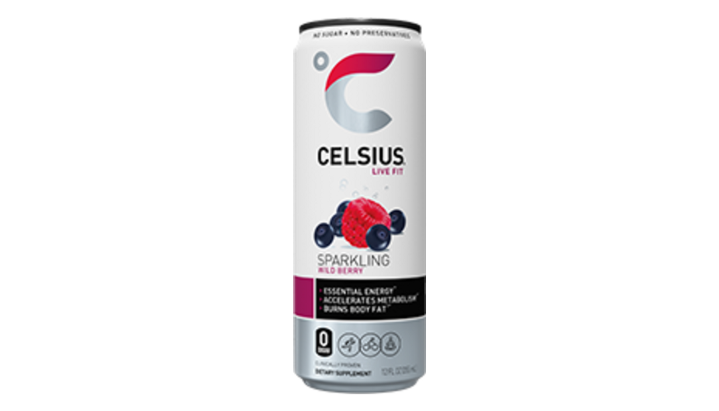 Order CELSIUS Sparkling Wild Berry Energy Drink 12oz Can food online from Plaza Market store, Baldwin Park on bringmethat.com