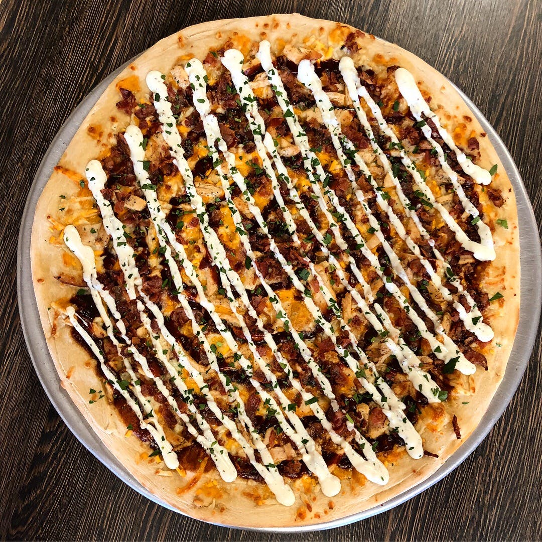 Order Chicken Bacon Ranch Pizza - SMALL 14" food online from Maria's store, Yorktown Heights on bringmethat.com