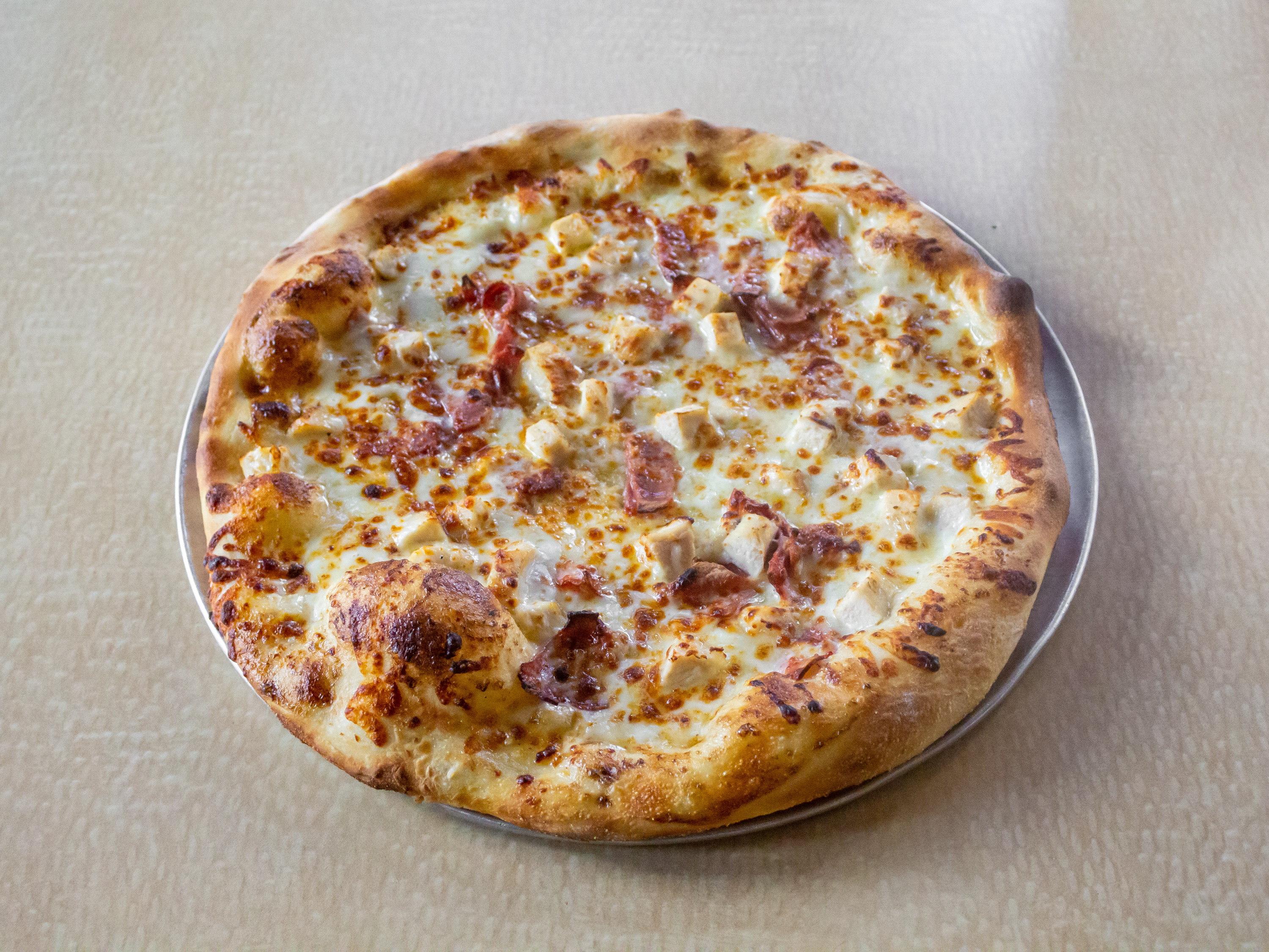 Order Buffalo Chicken pizza (Whole only sliced 8) food online from 1872 Cafe store, Rochester on bringmethat.com