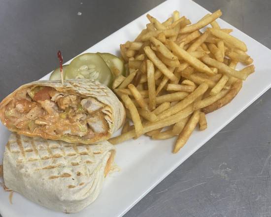 Order Buffalo Chicken Wrap food online from The Dublin Yard store, Secaucus on bringmethat.com
