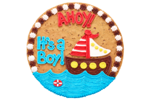 Order Ahoy it's a Boy Cookie Cake food online from American Deli on Broad St. store, Athens on bringmethat.com