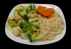 Order Hibachi Scallops with Broccoli food online from Sarkus Express Japanese store, Lillington on bringmethat.com