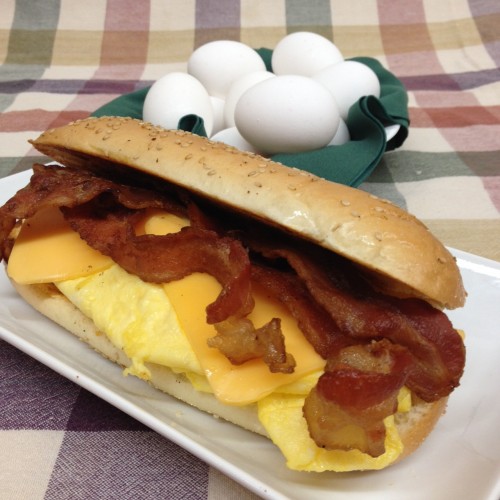 Order Eggs & Bacon sub food online from Bellas Sweets store, Reading on bringmethat.com