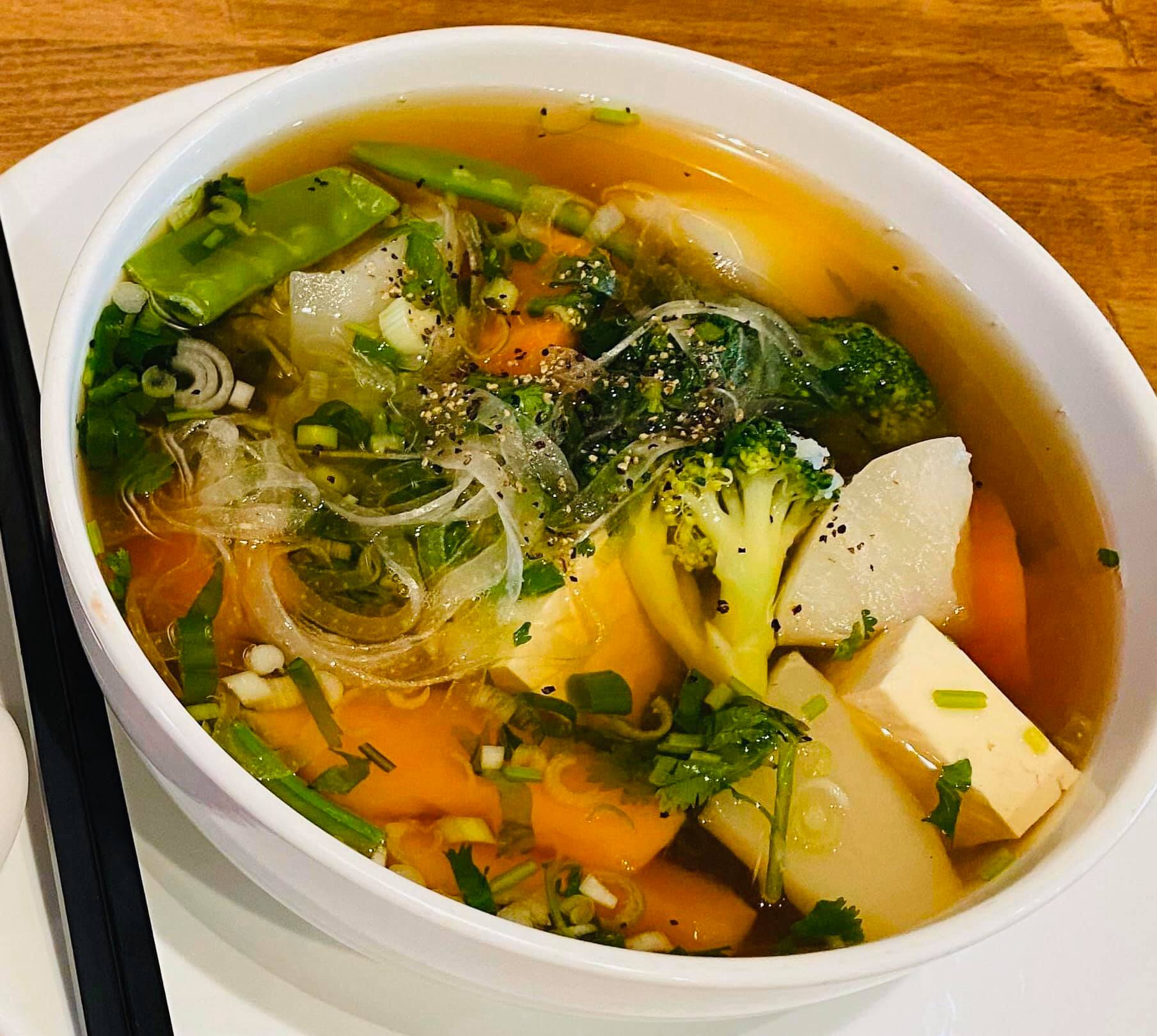 Order P3. Vegetable Noodle Soup  food online from Boba Tea Cafe store, Niagara Falls on bringmethat.com