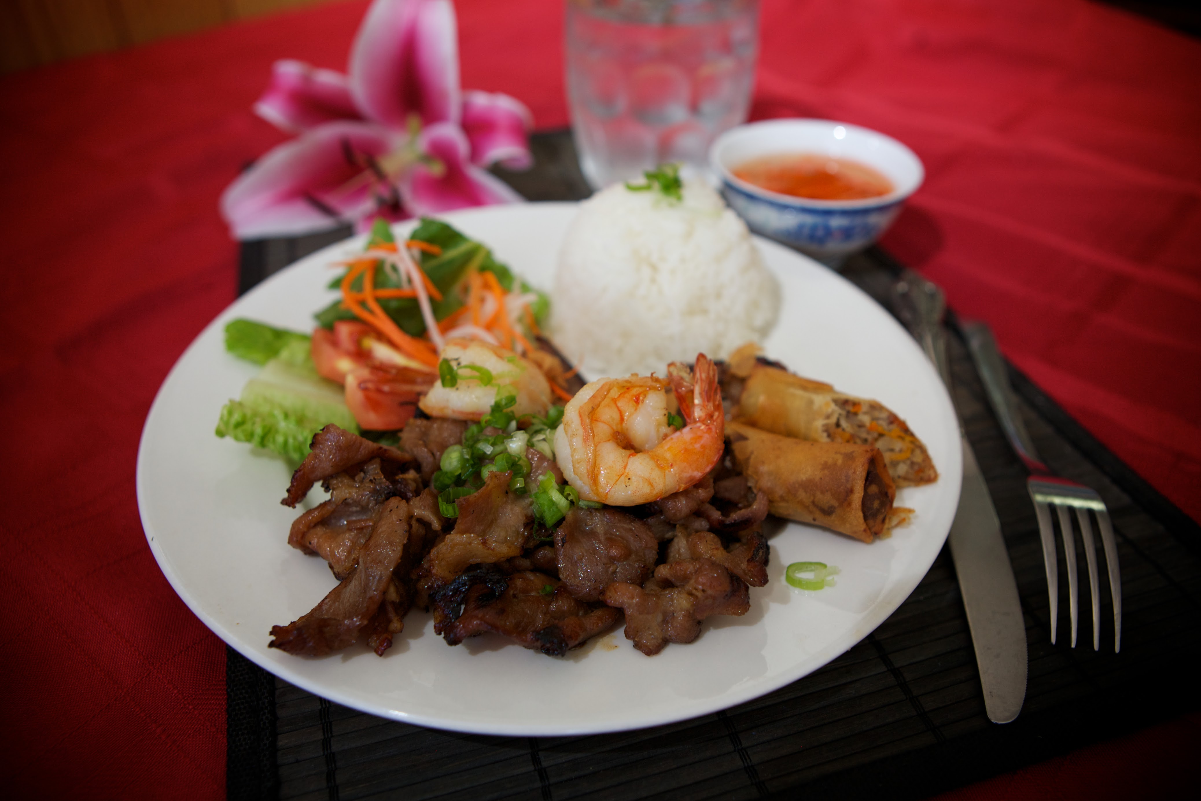 Order 44. Grilled Pork, Shrimp and Egg Roll food online from Le Paradis store, hayward on bringmethat.com