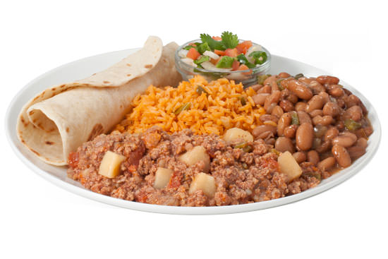 Order Picadillo Lunch Plate food online from Laredo Taco Company store, Midland on bringmethat.com