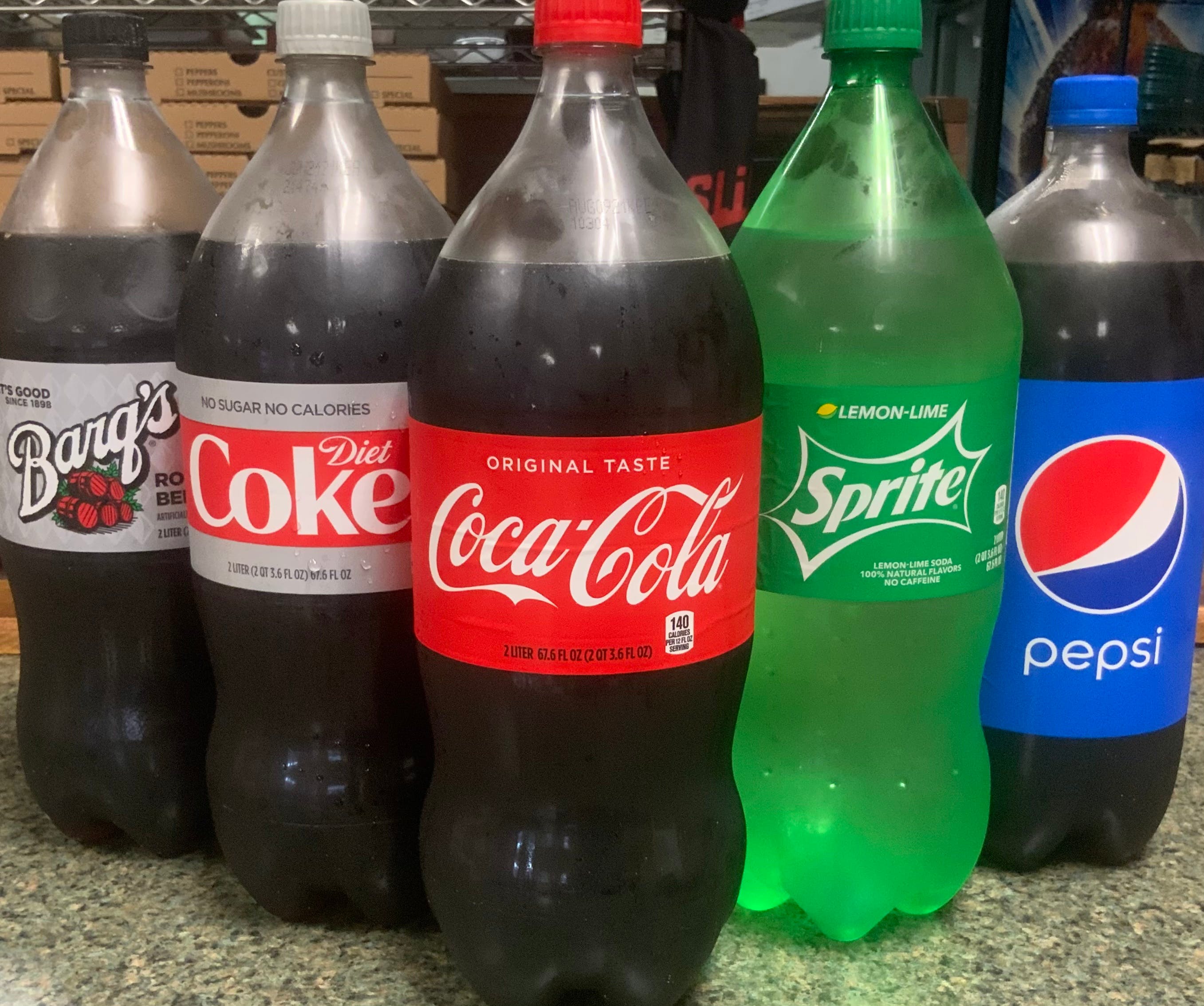 Order Two Liter Sodas - 2-Liter food online from Whatinthe Sam Hills Brick Oven Pizza store, Wilkes-Barre on bringmethat.com